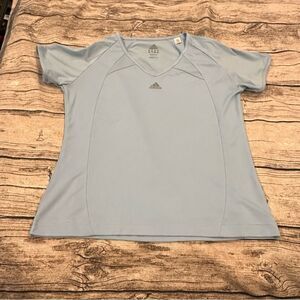 Adidas Light Blue Athletic T-Shirt Size Medium